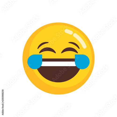 Cute Smiling Emoji Sticker with Happy Expression