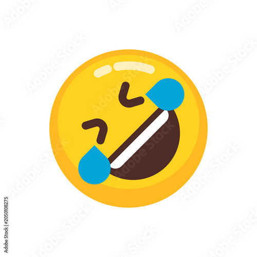 Cute Smiling Emoji Sticker with Happy Expression