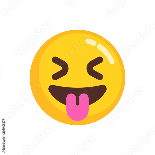 Cute Smiling Emoji Sticker with Happy Expression