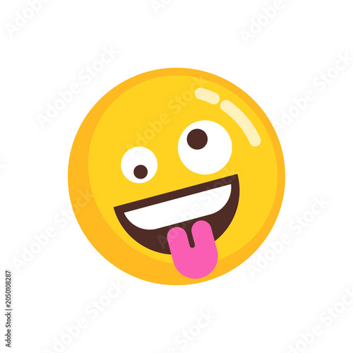Cute Smiling Emoji Sticker with Happy Expression
