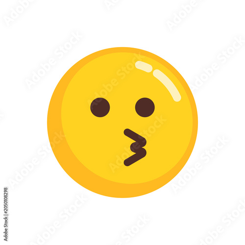 Cute Smiling Emoji Sticker with Happy Expression