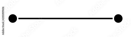 Minimalist Dot Line Divider PNG, Simple Horizontal Border Element, Modern Black Decorative Separator