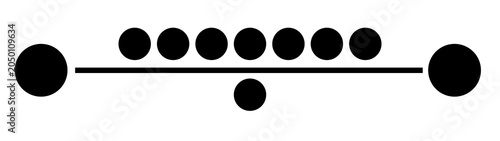 Elegant Geometric Dot Pattern Divider PNG, Modern Decorative Border Frame, Black Horizontal Ornament