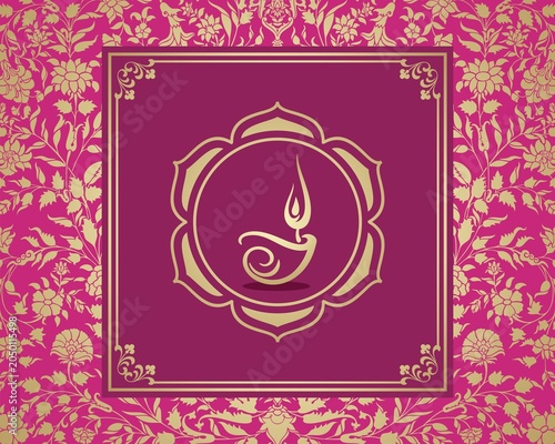 Oil lamp, Diwali greetings , royal Rajasthan, India	