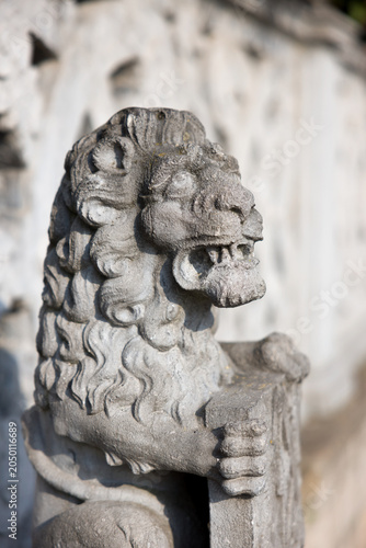 Medieval lion statue