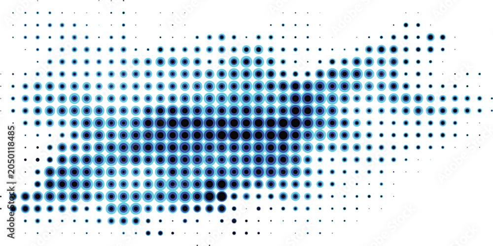 Fototapeta premium Blue Abstract Halftone Dot Pattern Design.