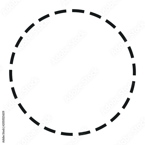 Modern Segmented Circle Border PNG, Geometric Round Frame, Decorative Circular Outline Clipart