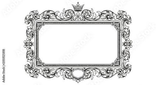 Foto Ornate Metallic Frame Decoration Element.
