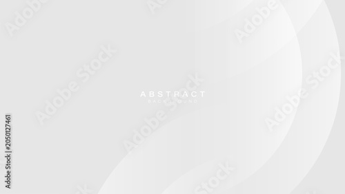 Abstract blue background with white curve decoration, minimalist geometric de...
