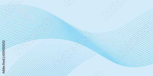 Fotografie Deep sky blue gradient abstract background with stripes curve line vector image