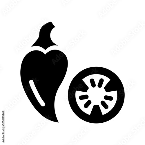 jalapeno solid icon illustration vector graphic.eps