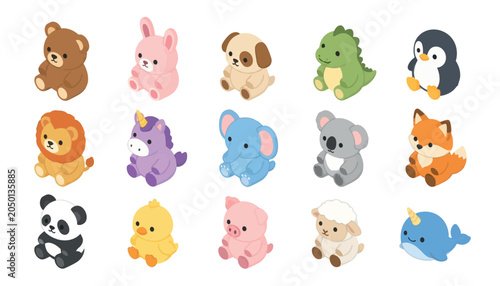 Photography Colorful toy animal figurines.