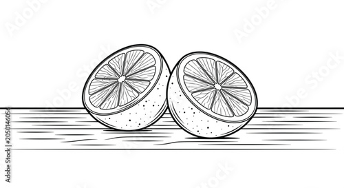 Two Halved Lemons Side by Side.