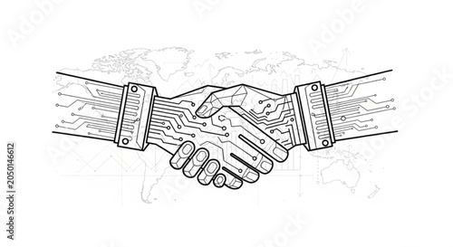 Two hands shaking in a deal.