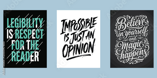 Foto Inspirational typography posters with motivational quotes