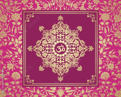 aum syllable , paisley design ,Hinduism , India	