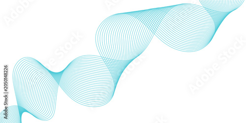 Konstfotografi Light cyan teal abstract flowing wave vector background with smooth elegant curv