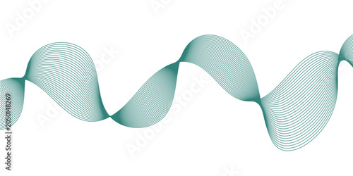 Konstfotografi Soft mint teal abstract flowing wave vector background with smooth elegant curve