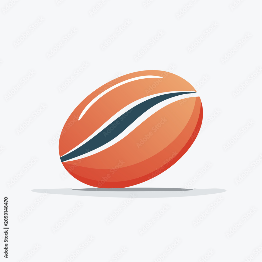 Obraz premium Stylized Coffee Bean Icon