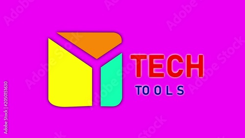 Creative Technology Tools Logo Concept, Minimal Abstract Cube Branding with Dark Background.