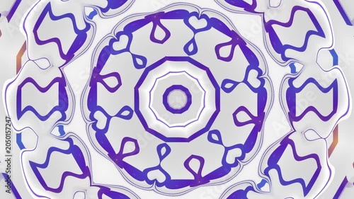Glowing turquoise kaleidoscope mandala loop with ambient radial animation