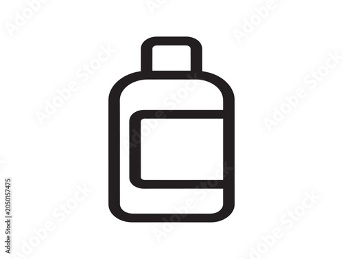 Minimalist Travel Luggage Icon Vector Outline Illustration Isolated