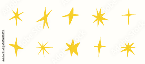 Foto Hand drawn crayon stars in pastel style