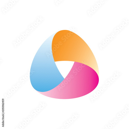 Abstract Reuleaux Triangle Infinite Loop Gradient Vector Logo