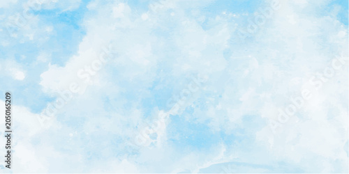 Tableau sur toile Blue sky with clouds, clear bright day, natural cloudscape, sunny summer atmosph
