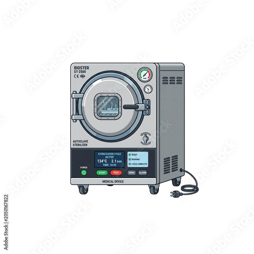 Sterilization Autoclave Machine Transparent PNG, Medical Equipment for Instrument Sterilization, Healthcare Device
