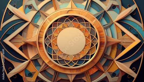 geometric shapes in circular formation