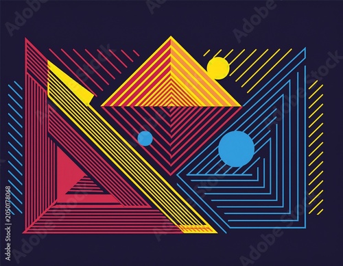 geometric shapes in modern art design