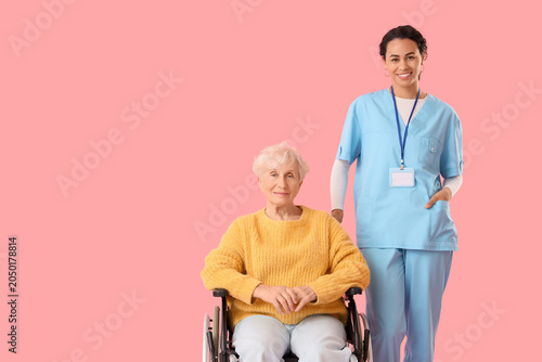 African-American nurse with...