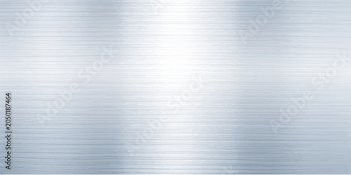 Fotografía Brushed metal texture background featuring a shiny silver steel plate surface wi