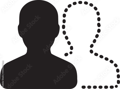 Digital Twin Health Model — Flat Filled Black Silhouette Glyph Vector Icon for AI Diagnostics & Digital Health Tech App and Medical UI Design