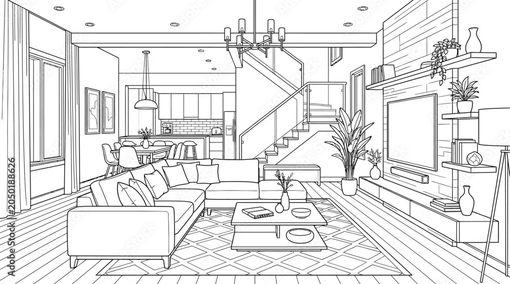 Fototapeta premium sketch of a house