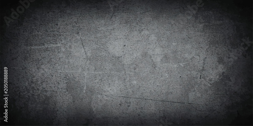 Vászonkép A dark vintage backdrop featuring a rough aged concrete wall texture blended wit