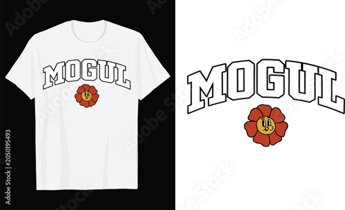 Retro Mogul College Aesthetic T Shirt Design