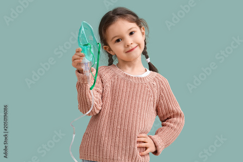 Cute little girl with nebul...
