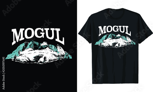 Vintage Mountain Mogul Outdoor Adventure T Shirt Design
