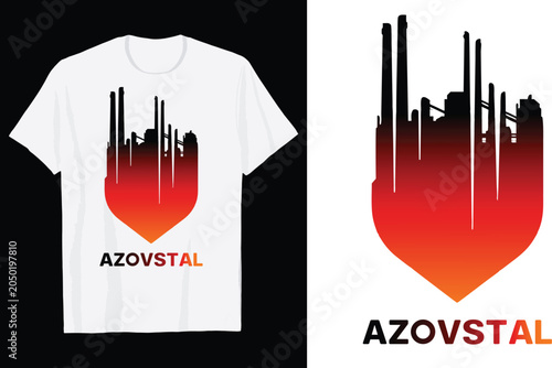 Azovstal Steel Plant Patriotic Ukraine T Shirt Design