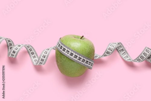 Fresh apple with white meas...