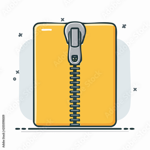 Yellow Zipper Icon