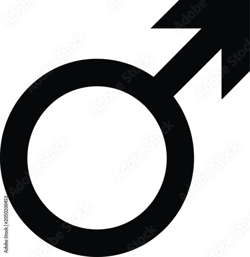 Bild auf Leinwand Black circular arrow minimalist loop symbol circle