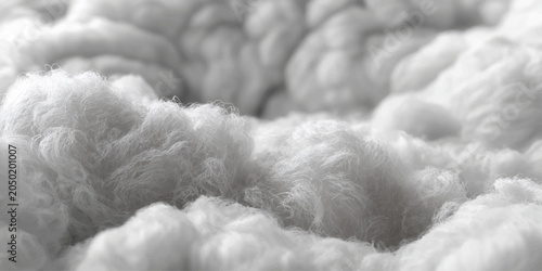 Quadro em tela Abstract close up of white cotton wool texture and cotton swabs resembling soft