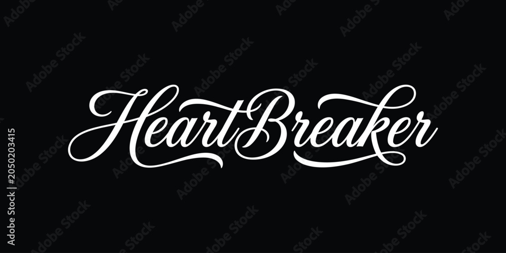Foto Heartbreaker typography design