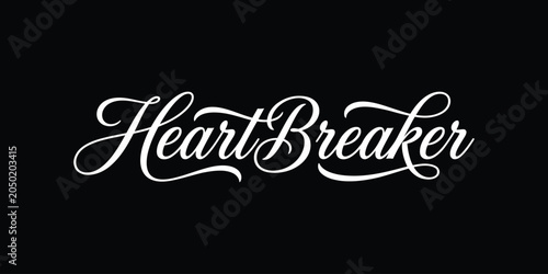 Obraz na płótnie Heartbreaker typography design