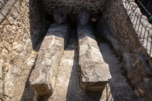 Canvastavla Historic Stone Architecture of Ancient Watermill Foundations in Mostar Old Town