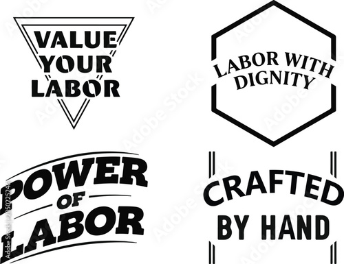 Labor dignity and pride typography