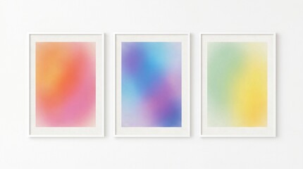 colorful frames on a wall